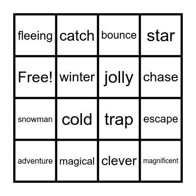 How to Catch a Snowman Bingo Card