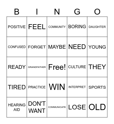 ASL REVIEW Bingo Card