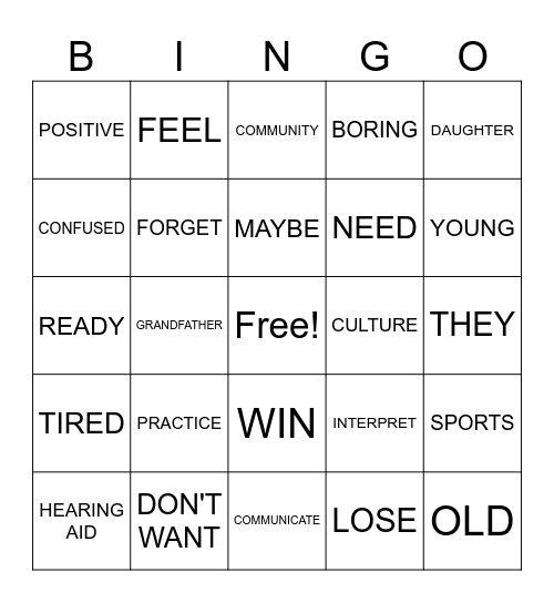 ASL REVIEW Bingo Card