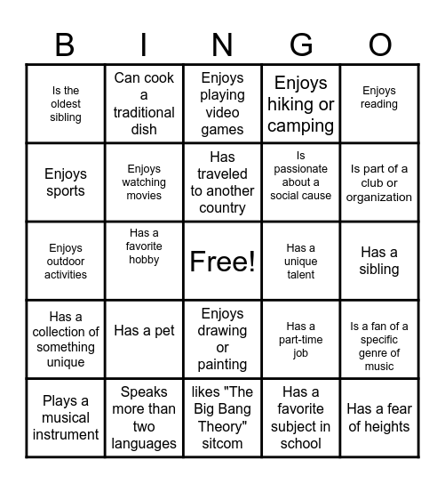 INTERVIEW Bingo Card