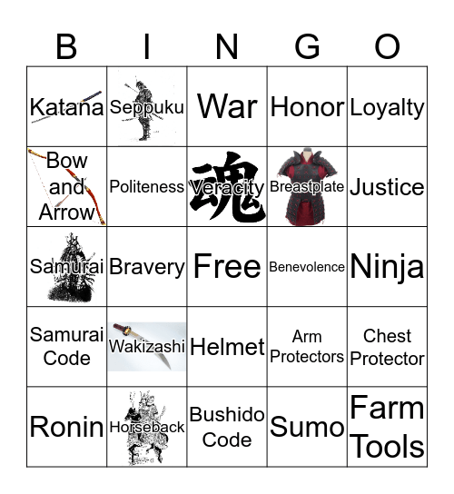 The Smurai Bingo Card