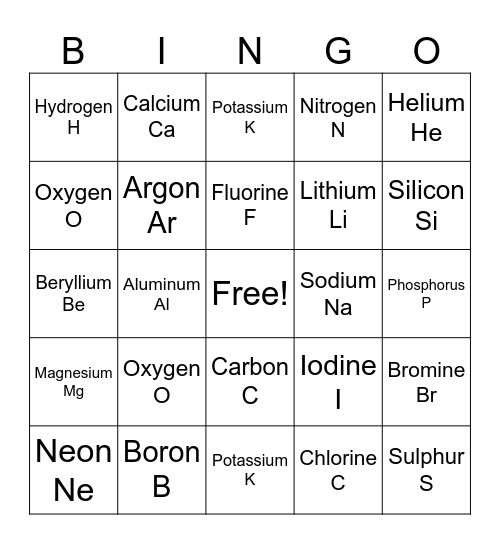 Bingo Card