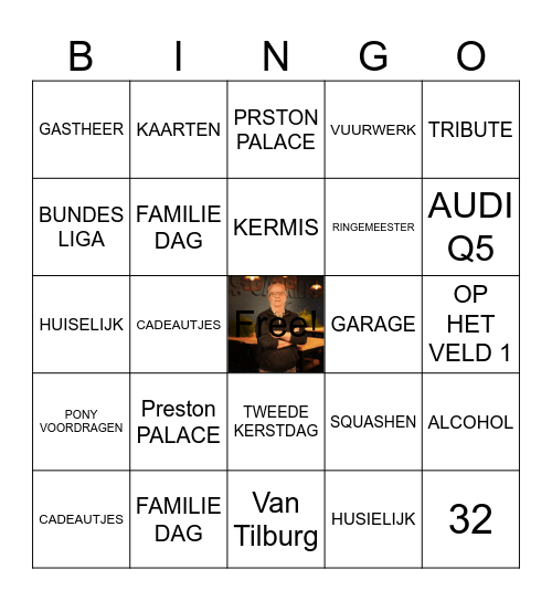 Gerard van Wiechen BIngo Card