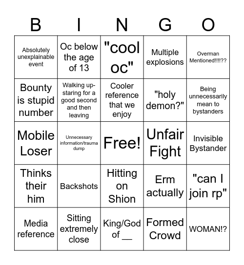 Lunar will Bingo 2.0 Bingo Card