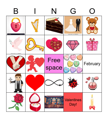 Valentines Day Bingo Card