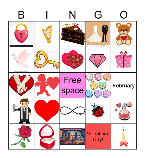 Valentines Day Bingo Card