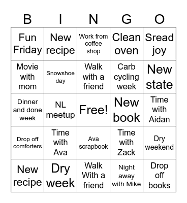 February ❤️ Bingo Card