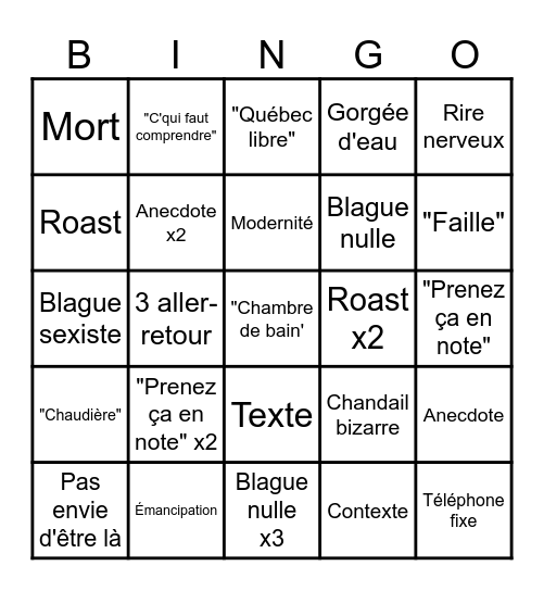 BINGO Card
