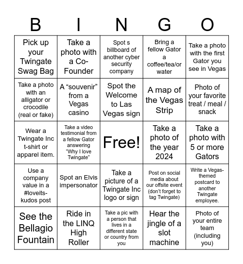 Twingate Direct Connect 2024 Bingo Card