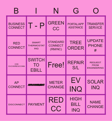 YEC BINGO! Bingo Card