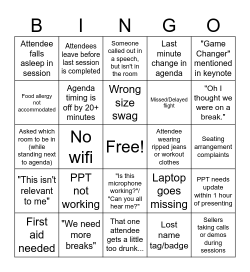 SKO Bingo for Enablement Pros Bingo Card