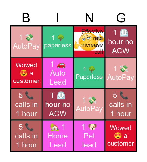 Loving our Stats Bingo Card