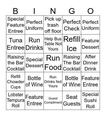 Harborside Bingo Card