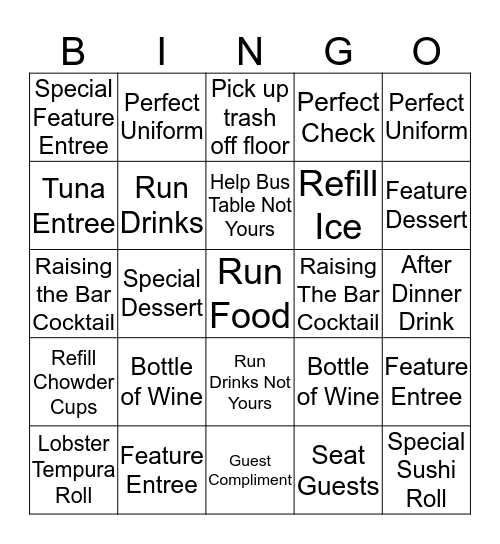Harborside Bingo Card