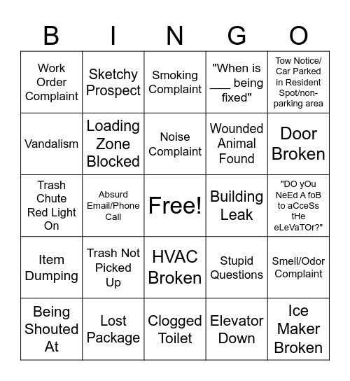 Bingo Card