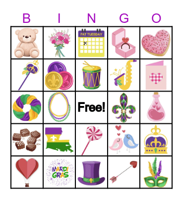 Will You "Bead" My Valentine Bingo Card
