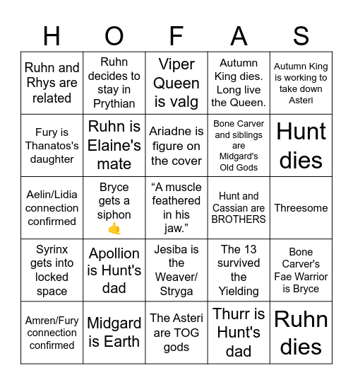 Crescent City 🤡 Bingo Card