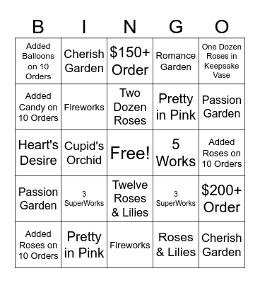 Valentine's Day 2024 Bingo Card