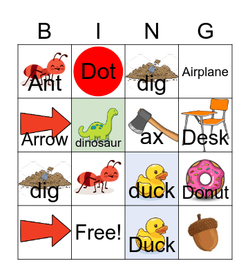 A & D Bingo Card