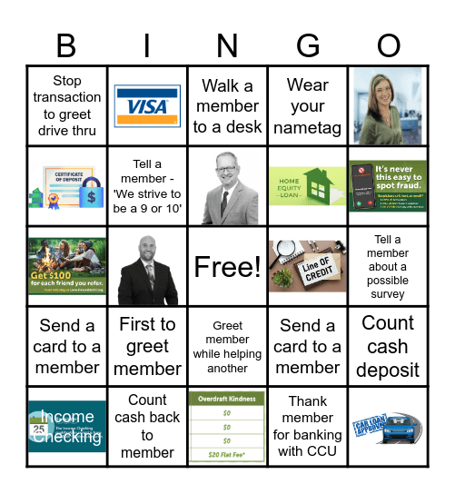 Banking Bingo Card