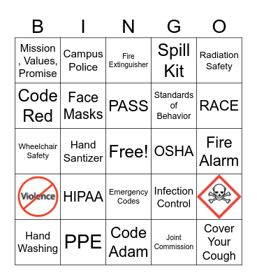 OSHA Bingo Card