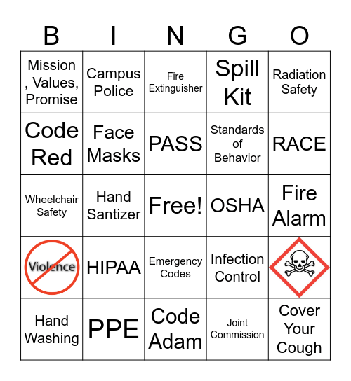 OSHA Bingo Card