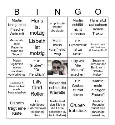 Das große Bergdoktor Bingo 2024 Bingo Card