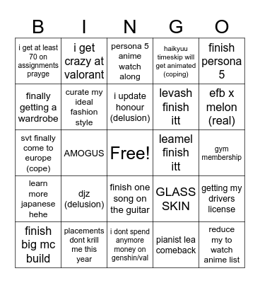hope and prayge 2024 Bingo Card