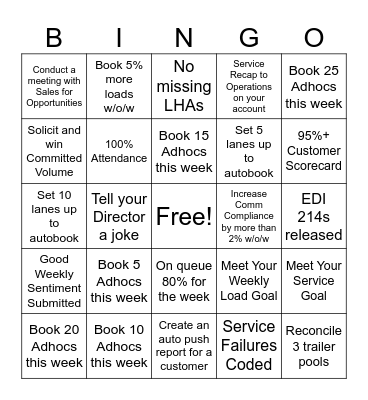 February EWR Bingo Card