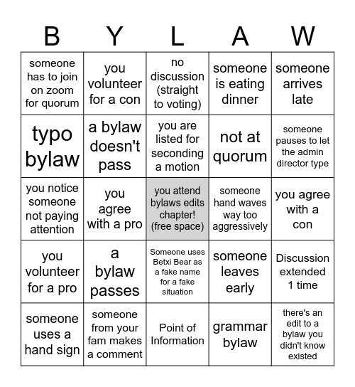 Bylawz Bingo Card