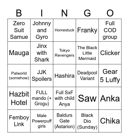 MEGACON ORLANDO 2024 Bingo Card