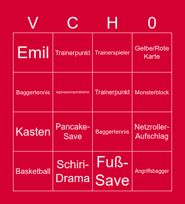 Herren 1 - Spieltags Bingo Card