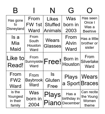 Find Someone Who... Bingo Card