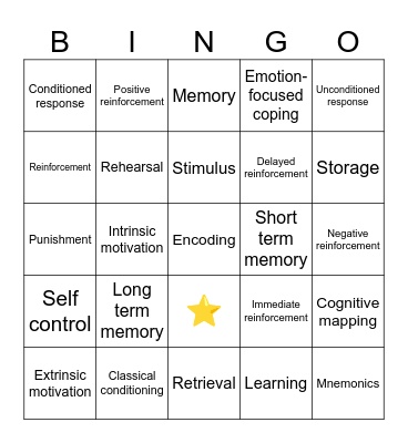 AP PSYCHOLOGY Bingo Card