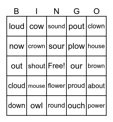 OU Bingo Card