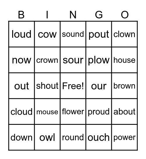 OU Bingo Card