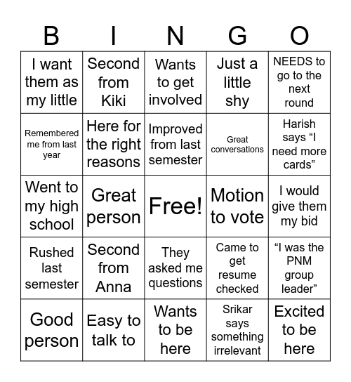 Spring 24 voting Bingo Card