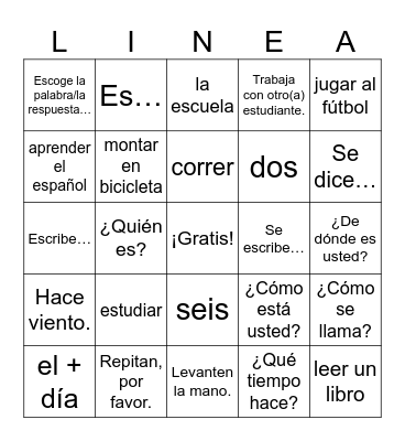 LP + U1L1 Bingo Card