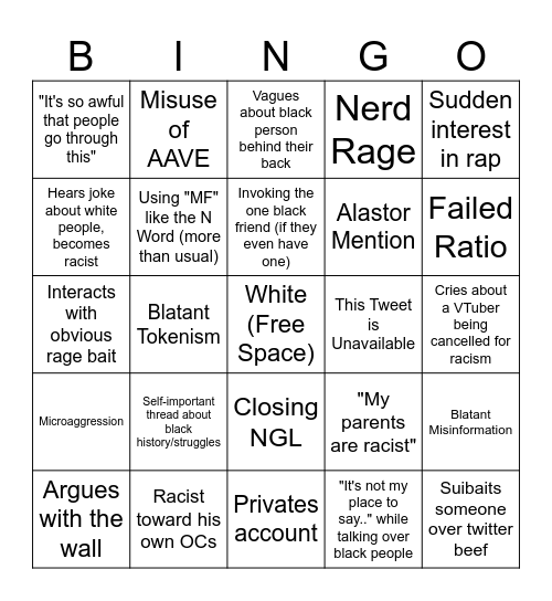 DJ Bingo Card