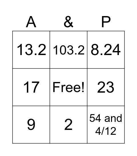 5.4H Area and Perimeter! Bingo Card