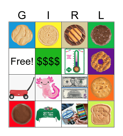 Girl Scout Cookie BINGO Card