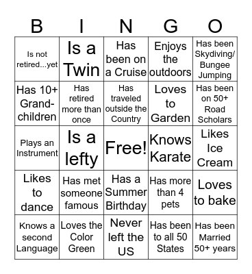 Bright Side Bingo Card