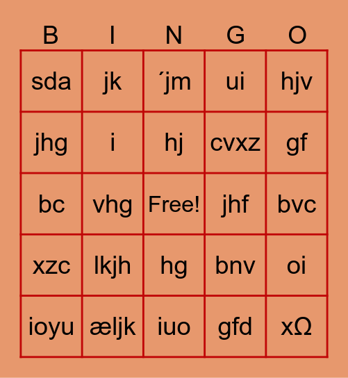 Hate speech bingo Card