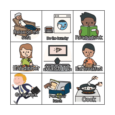 Daily routine Bingo Card