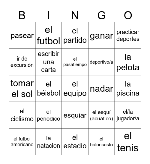 LOS PASATIEMPOS Bingo Card
