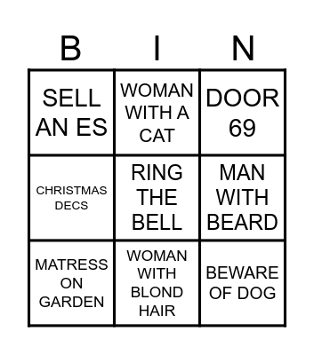 Scottish Power Bingo Card