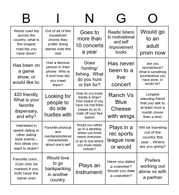 GBNE Single Bingo Card
