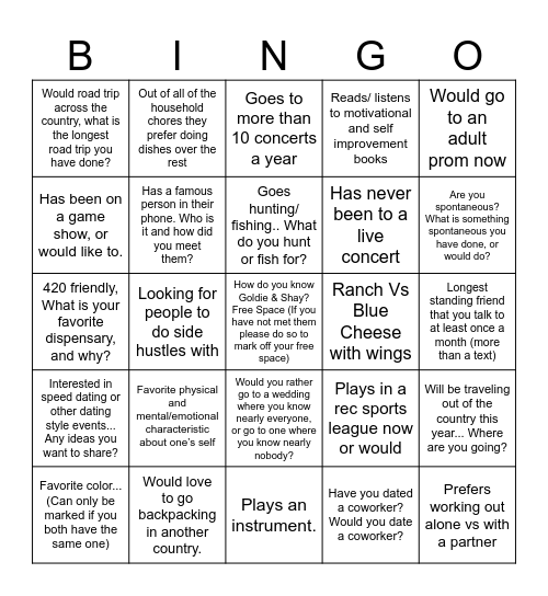 GBNE Single Bingo Card