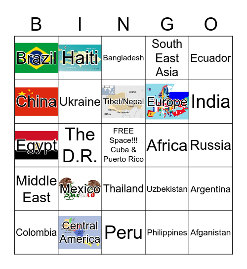 OUR INTERNATIONAL COMMUNITY Bingo Card
