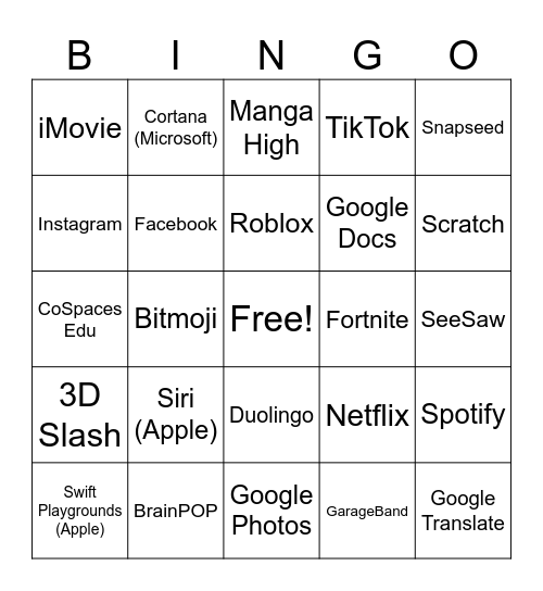 AI Bingo Card
